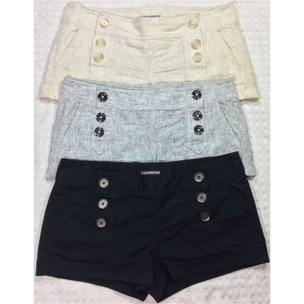 NWOT 3 Pairs of Sailor Shorts from EXPRESS Size 6